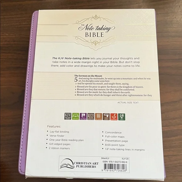 KJV Holy Bible, Note-Taking Bible, Faux Leather Hardcover - King James Version - Picture 2 of 4